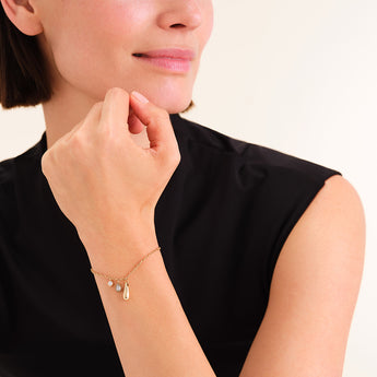 Rosefield Bold Solitary Charms Gold Bracelet
