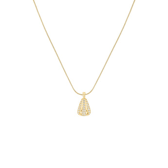 Rosefield Pave Striped Gold Necklace
