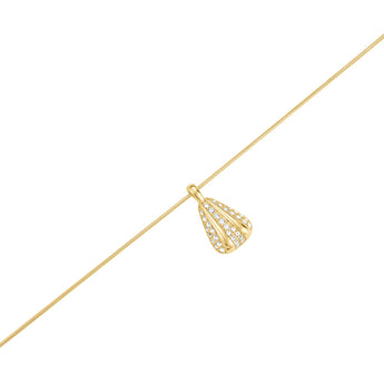 Rosefield Pave Striped Gold Necklace