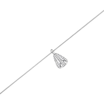 Rosefield Pave Striped Silver Necklace