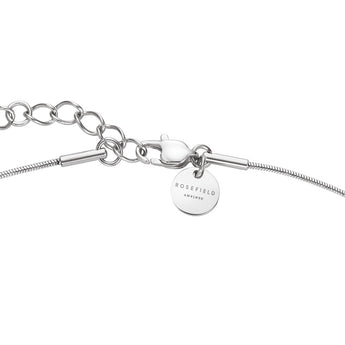 Rosefield Pave Striped Silver Necklace