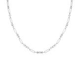 Rosefield Graduated Crystal Silver Necklace