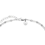 Rosefield Graduated Crystal Silver Necklace