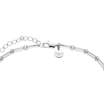 Rosefield Graduated Crystal Silver Necklace