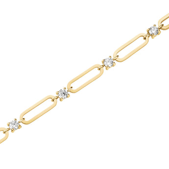 Rosefield Round Crystals and Paperclip Bracelet