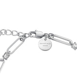 Rosefield Round Crystals and Paperclip Silver Bracelet