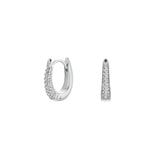 Rosefield Crystal Silver Huggies