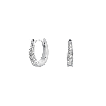 Rosefield Crystal Silver Huggies
