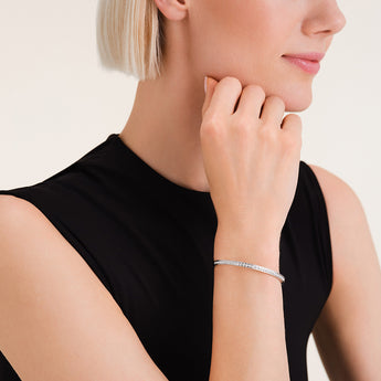 Rosefield Crystal Silver Bangle