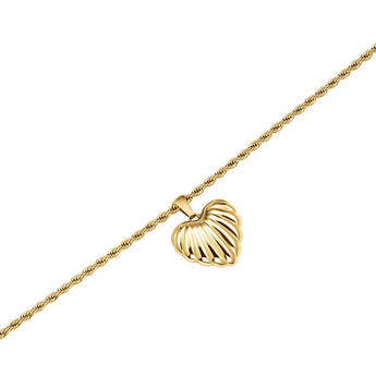 Rosefield Ridged Heart Pendant Necklace
