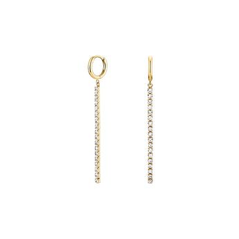 Rosefield Tennis Crystal Clear Earrings