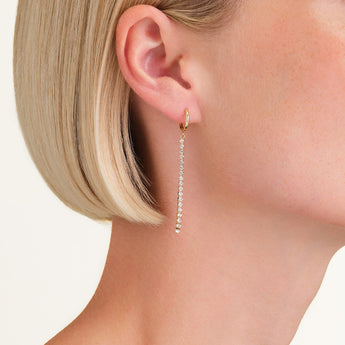 Rosefield Tennis Crystal Clear Earrings