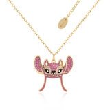 Couture Kingdom Disney Crystal Angel Yellow Gold Plated Stainless Steel Necklace
