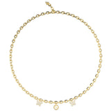 Guess Gold Plated Stainless Steel Borboleta & 4G Charm Necklace