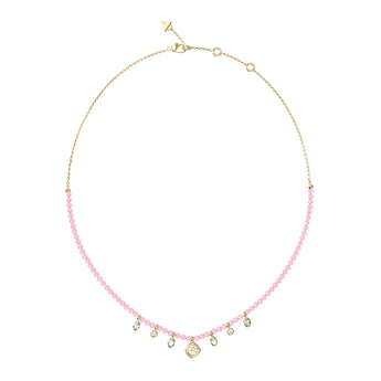 Guess Gold Plated Stainless Steel Beads & Charms Necklace