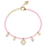 Guess Gold Plated Stainless Steel Beads & Charms Bracelet