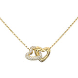 Guess Gold Plated Stainless Steel Heart Links Necklace
