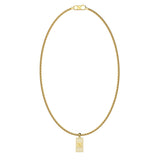Guess Gold Plated Stainless Steel 4G Pave Pendant 26-inch Necklace