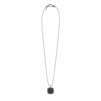 Guess Stainless Steel Octagon Pave 26-inch Necklace