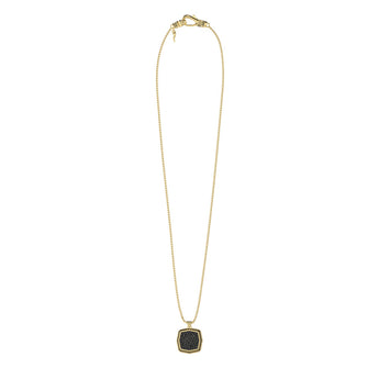 Guess Gold Plated Stainless Steel Octagon Pave 26-inch Necklace