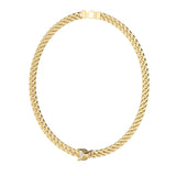 Guess Yellow Gold Plated Stainless Steel 21-inch Panther Chain Necklace