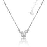 Couture Kingdom Disney Mickey Crimped White Gold Plated Stainless Steel Necklace