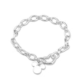 Couture Kingdom Disney Mickey White Gold Plated Stainless Steel Charm Bracelet