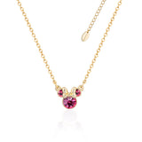 Couture Kingdom Disney Minnie October Birthstone Yellow Gold Plated Stainless Steel Necklace