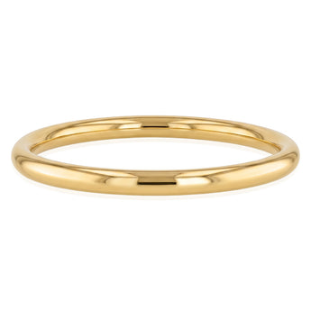 Stainless Steel Yellow Gold Plated 65mm Golf Bangle
