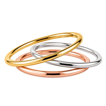 Stainless Steel Yellow Gold Plated 65mm Golf Bangle