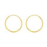 9ct Yellow Gold Fancy 12mm Sleeper Earrings