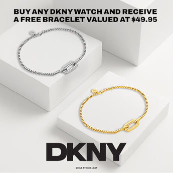 DKNY Oval Stone Set Silver 19cm Bracelet Gift with Purchase