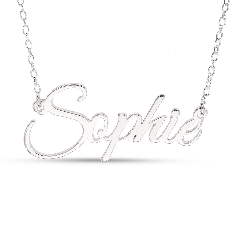 Signature Name Necklace - Elegant Flowing