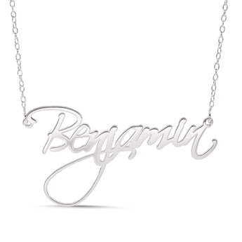 Signature Name Necklace - Large Script