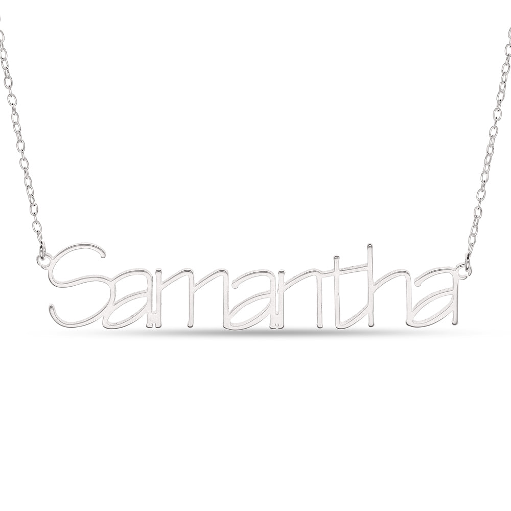 Signature Name Necklace - Light Block