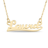 Personalised 9ct Yellow Gold Signature Name Name Necklace - Mini Understroke
