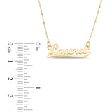 Personalised 9ct Yellow Gold Signature Name Name Necklace - Mini Understroke