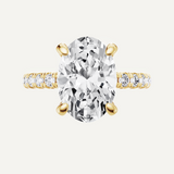 Custom Certified Oval Lab Grown Diamond Ring
