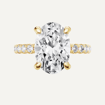 Custom Certified Oval Lab Grown Diamond Ring