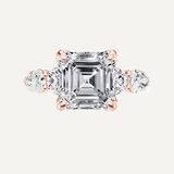 Custom Certified Asscher Lab Grown Diamond Ring