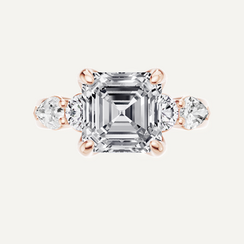 Custom Certified Asscher Lab Grown Diamond Ring