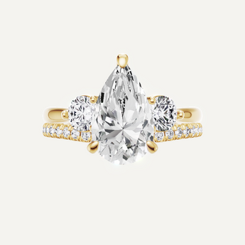 Custom Certified Pear Lab Grown Diamond Ring