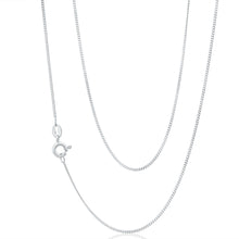Load image into Gallery viewer, 9ct White Gold  Diamond Cut 45cm Curb Chain