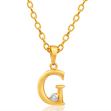 Load image into Gallery viewer, 9ct Yellow Gold Pendant Initial G set with Diamond