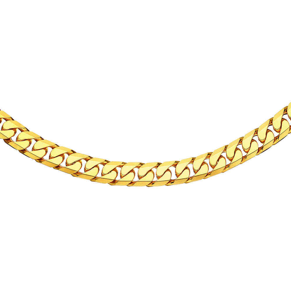 9ct Yellow SOLID Gold Heavy Curb 55cm Chain 550 Gauge