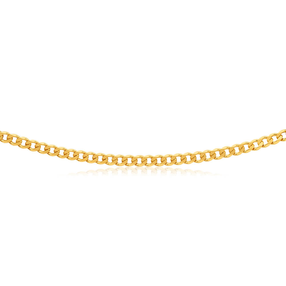 9ct Yellow Gold Curb 50cm Chain 120 Gauge