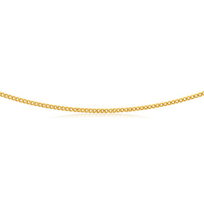 9ct Yellow Gold 60 Gauge Curb 45cm Chain