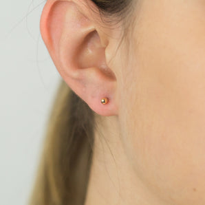 9ct Yellow Gold Ball 3mm Stud Earrings