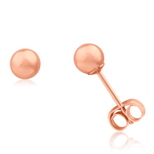 Load image into Gallery viewer, 9ct Rose Gold 4mm Ball Stud Earrings