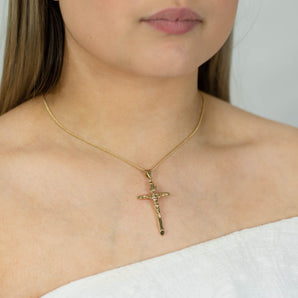 9ct Yellow Gold Crucifix Pendant
